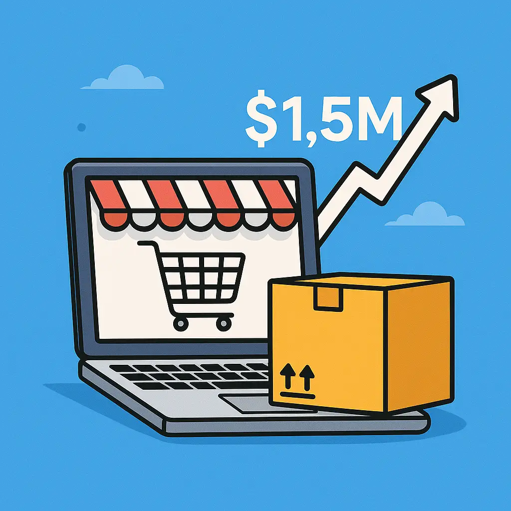 Entering the e-commerce market has resulted in achieving $1.5 million in sales.